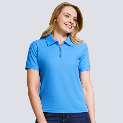 Womens Micro Waffle Polo Thumbnail